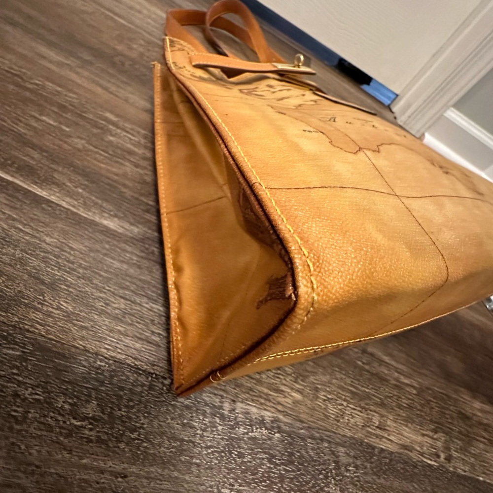 Vintage Map Print Tan Tote Bag - Picture 6 of 12